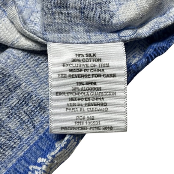 Nat Nast Shirt Mens XXL Blue Silk & Cotton Luxury Originals Button Up Shirt - Picture 6 of 8